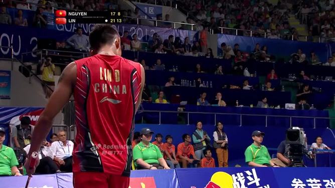 中国羽毛球队轻取印度羽毛球队，林丹统治全场